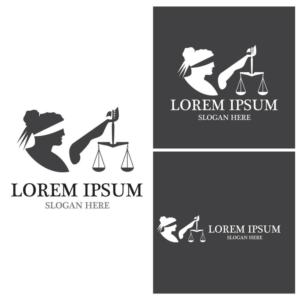 Law Justice Logo Template Vector Illustration