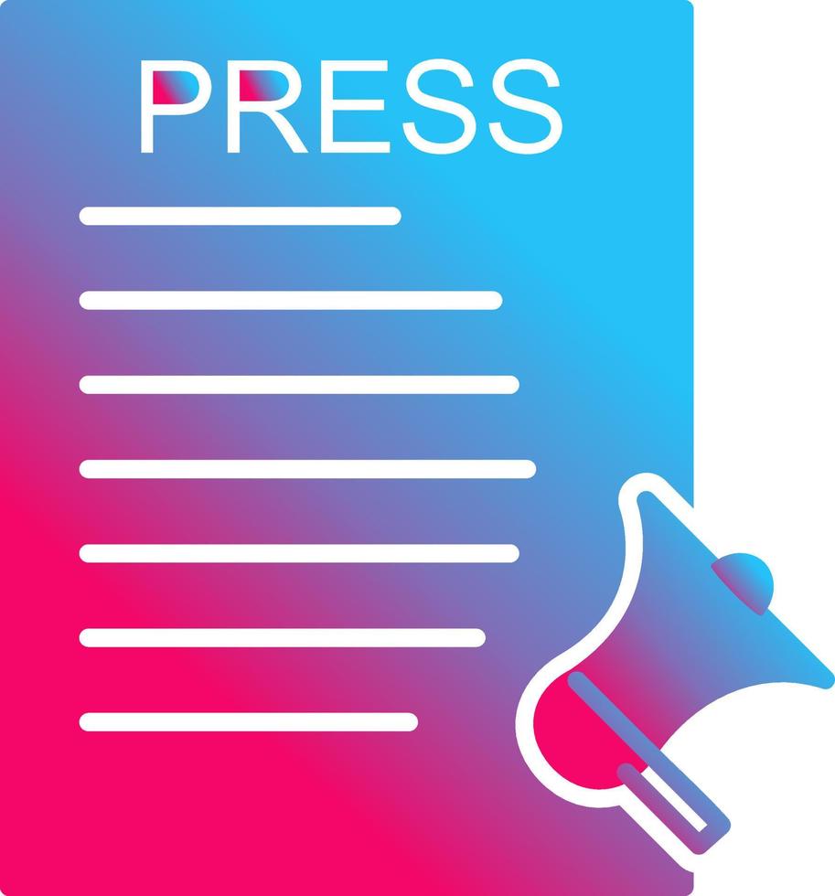 Unique Press Releases Vector Icon