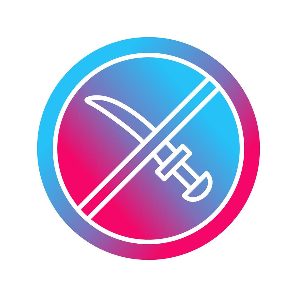 No Weapons Vector Icon