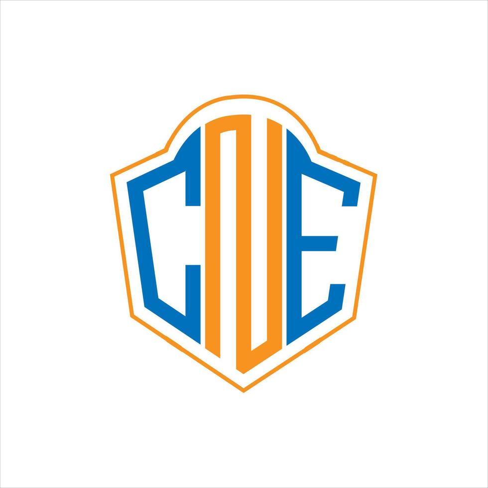 cne resumen monograma proteger logo diseño en blanco antecedentes. cne creativo iniciales letra logo. vector