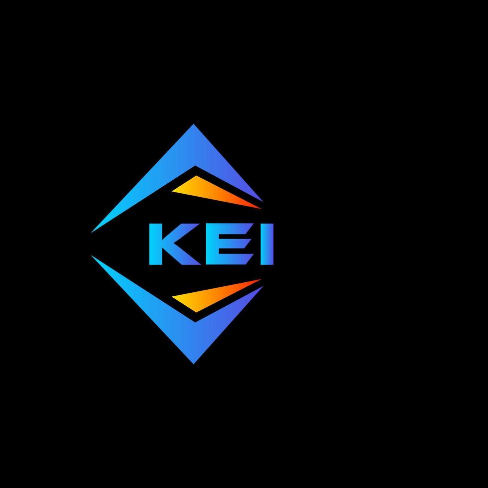 KEI abstract technology logo design on Black background. KEI creative initials letter logo concept. vector