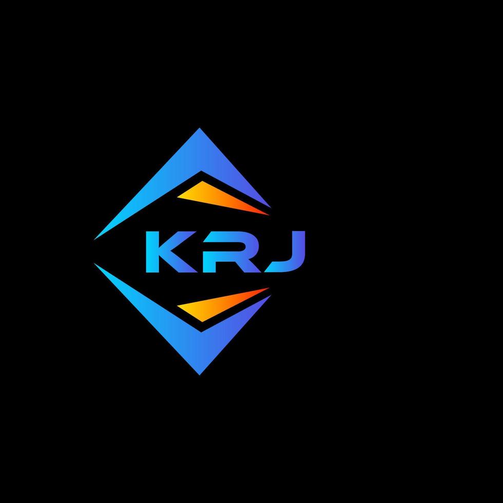 KRJ abstract technology logo design on Black background. KRJ creative initials letter logo concept. vector