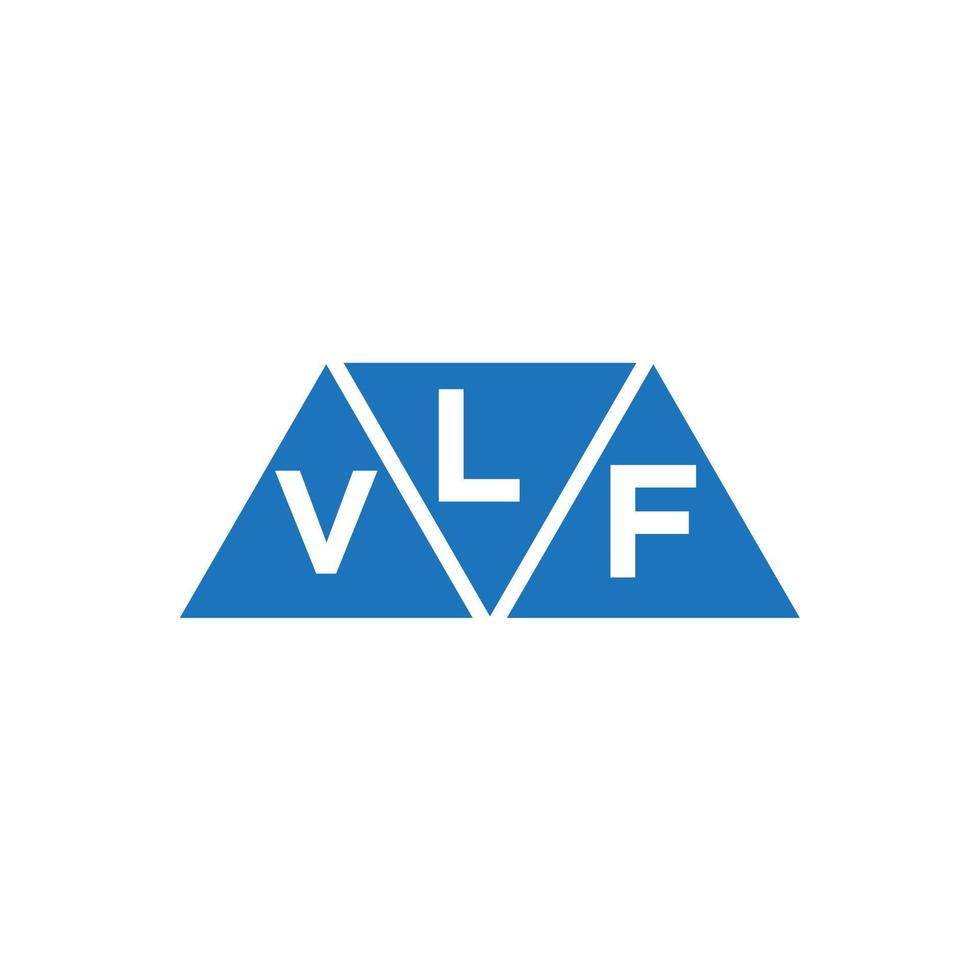 LVF abstract initial logo design on white background. LVF creative initials letter logo concept. vector