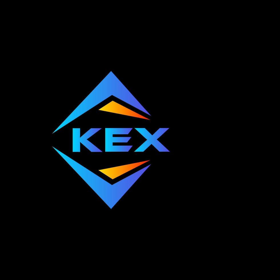 KEX abstract technology logo design on Black background. KEX creative initials letter logo concept. vector