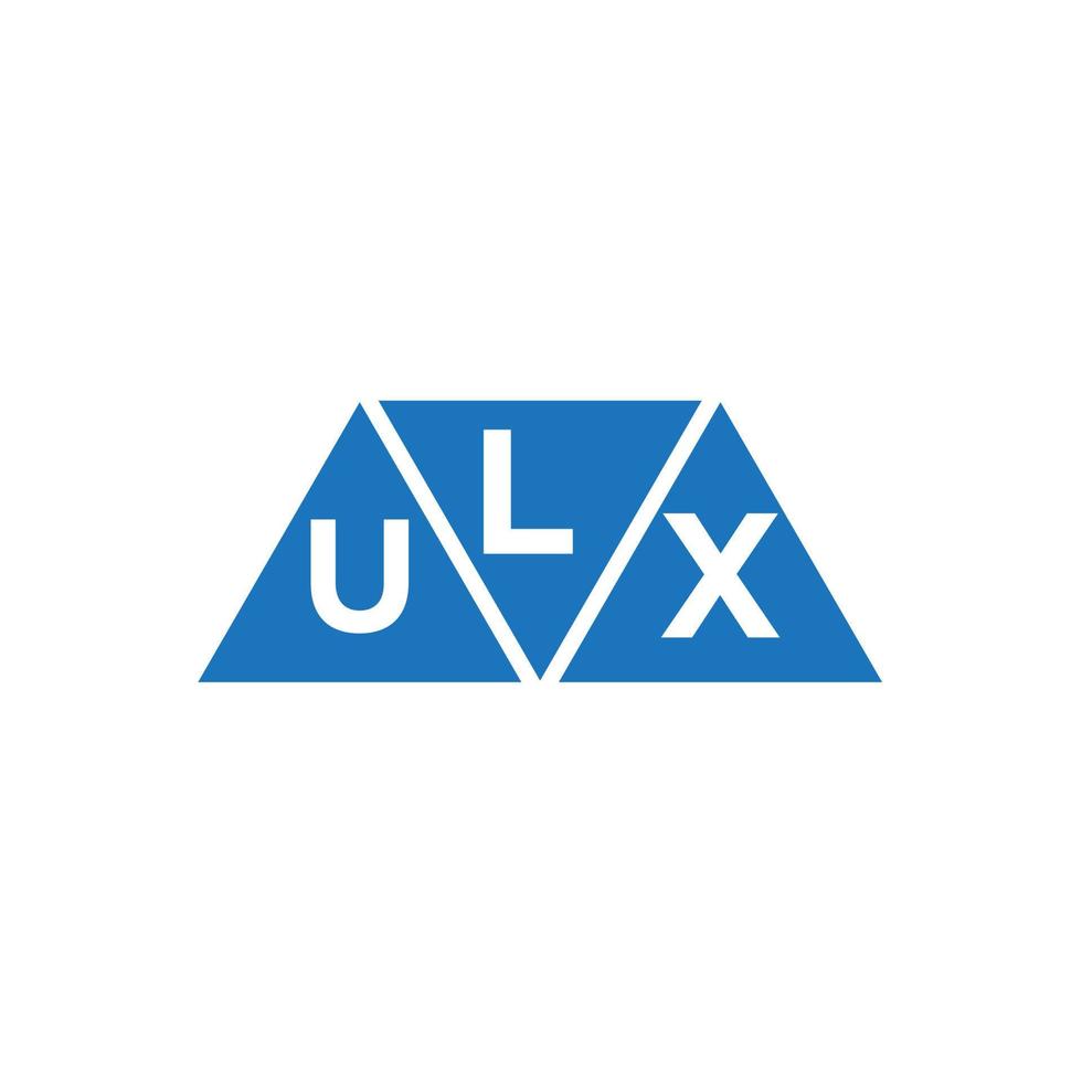 LUX abstract initial logo design on white background. LUX creative initials letter logo concept. vector