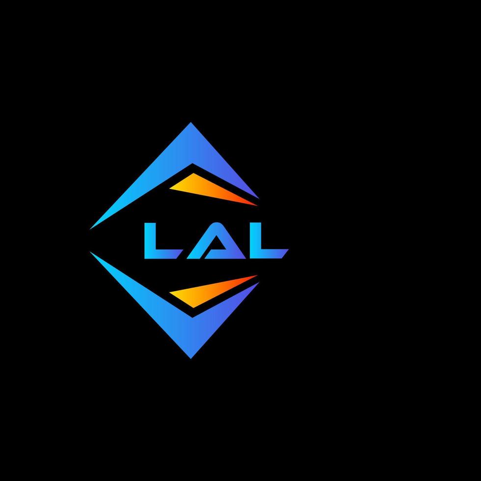 LAL abstract technology logo design on Black background. LAL creative initials letter logo concept. vector