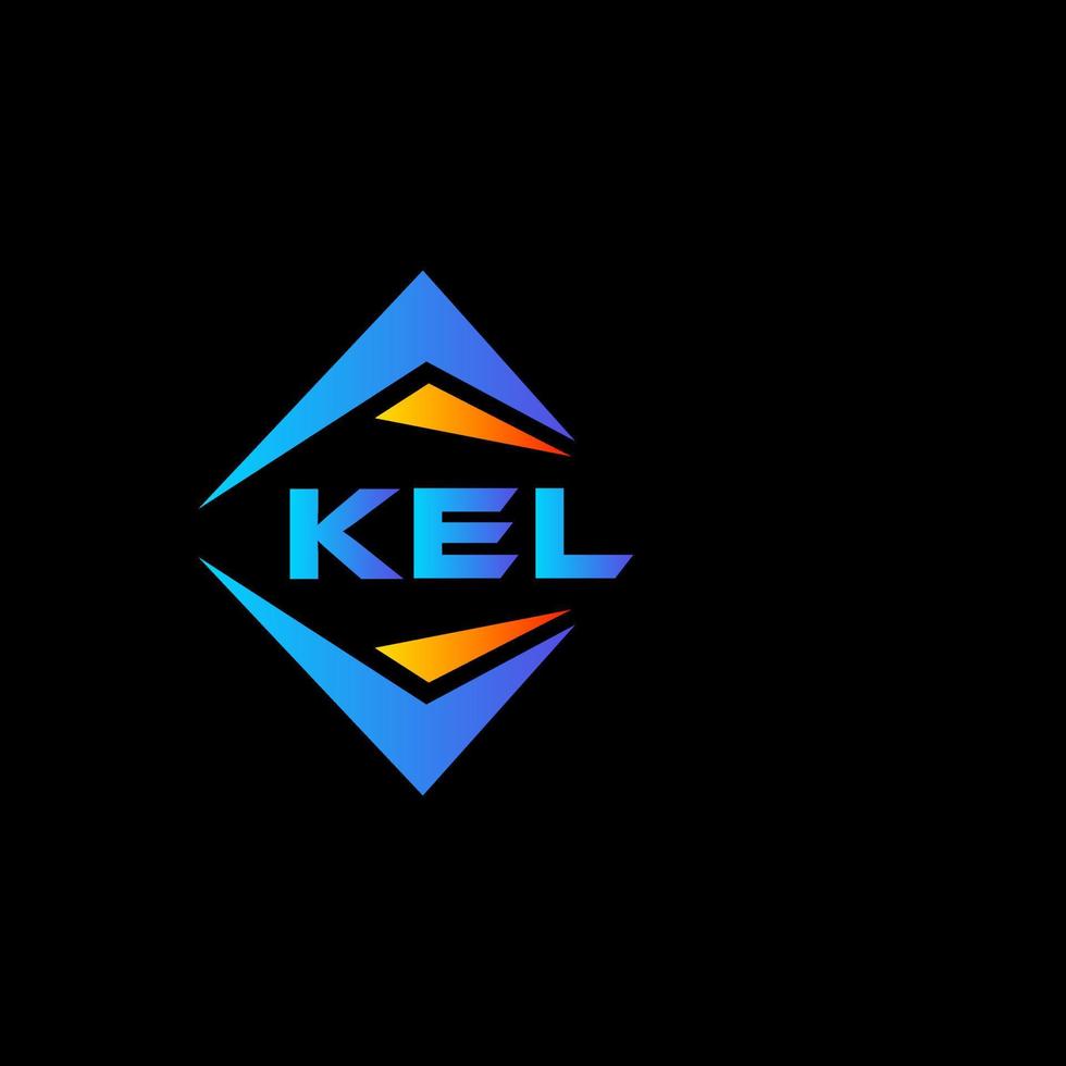 Kel resumen tecnología logo diseño en negro antecedentes. Kel creativo iniciales letra logo concepto. vector