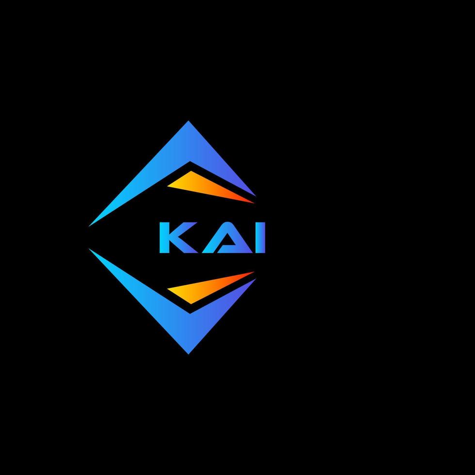 KAI abstract technology logo design on Black background. KAI creative initials letter logo concept. vector