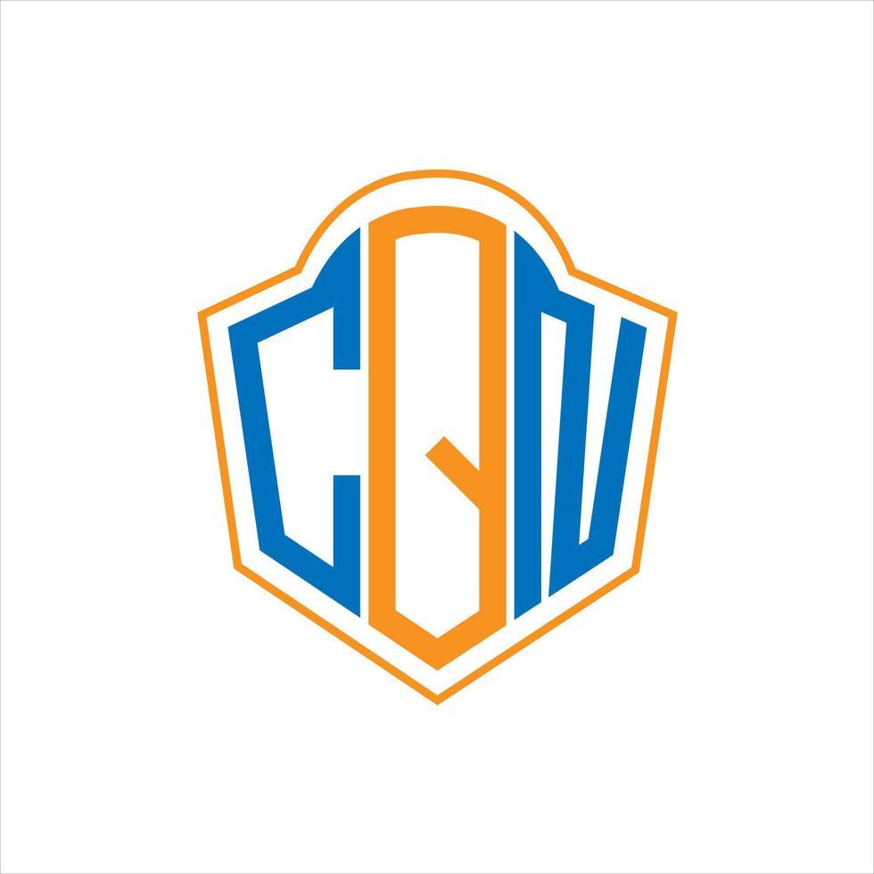 CQN abstract monogram shield logo design on white background. CQN creative initials letter logo. vector