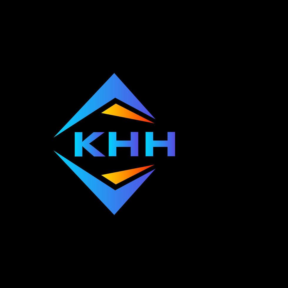 KHH abstract technology logo design on Black background. KHH creative initials letter logo concept. vector
