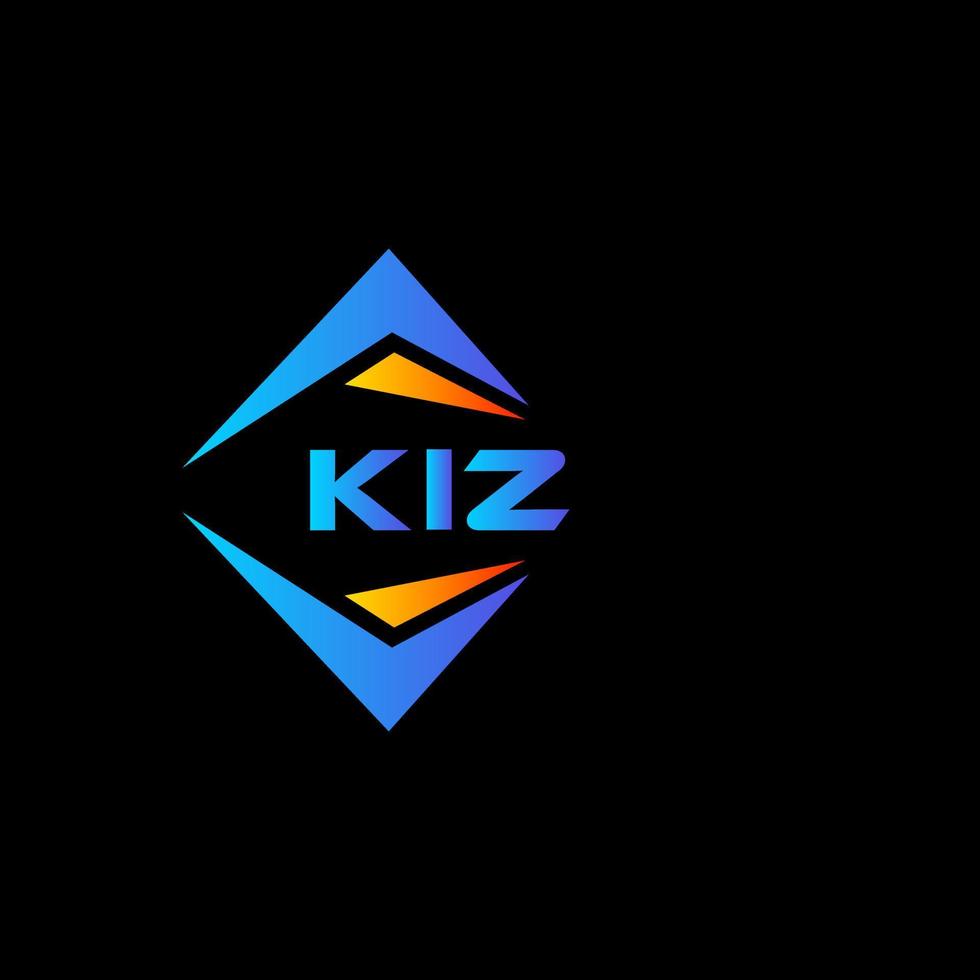 kiz resumen tecnología logo diseño en negro antecedentes. kiz creativo iniciales letra logo concepto. vector