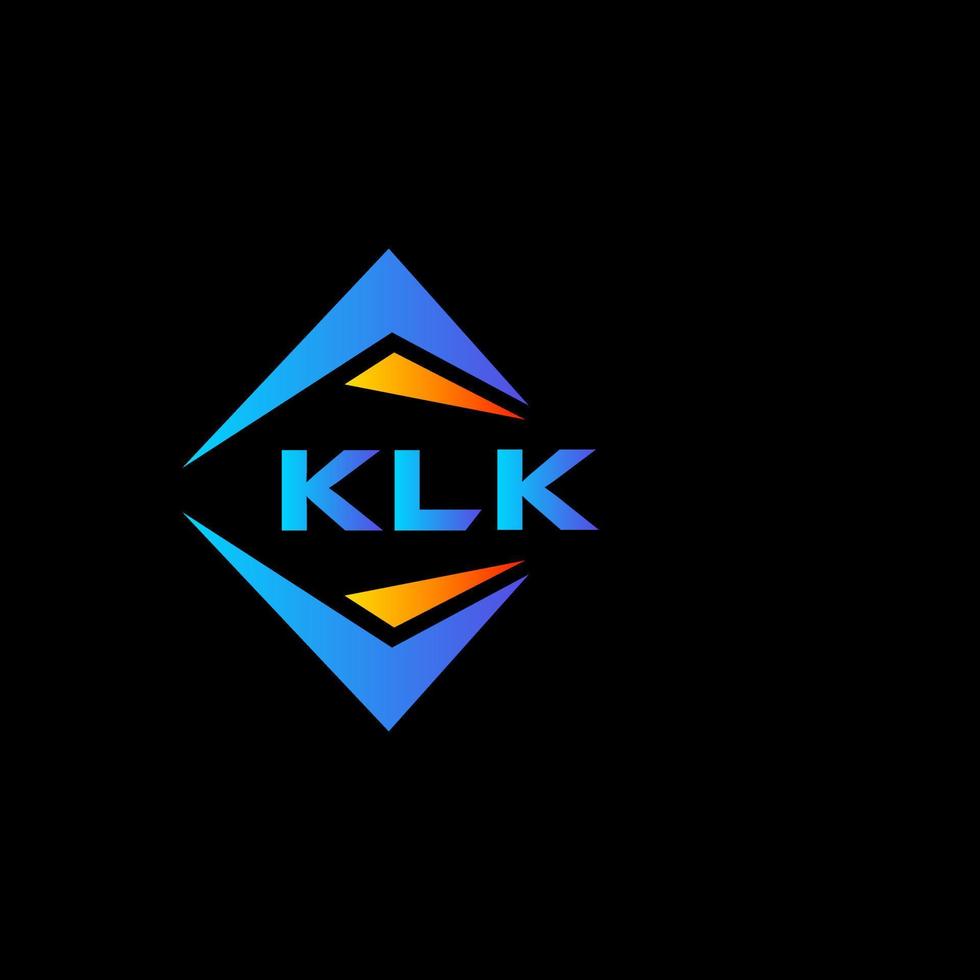 KLK abstract technology logo design on Black background. KLK creative initials letter logo concept. vector