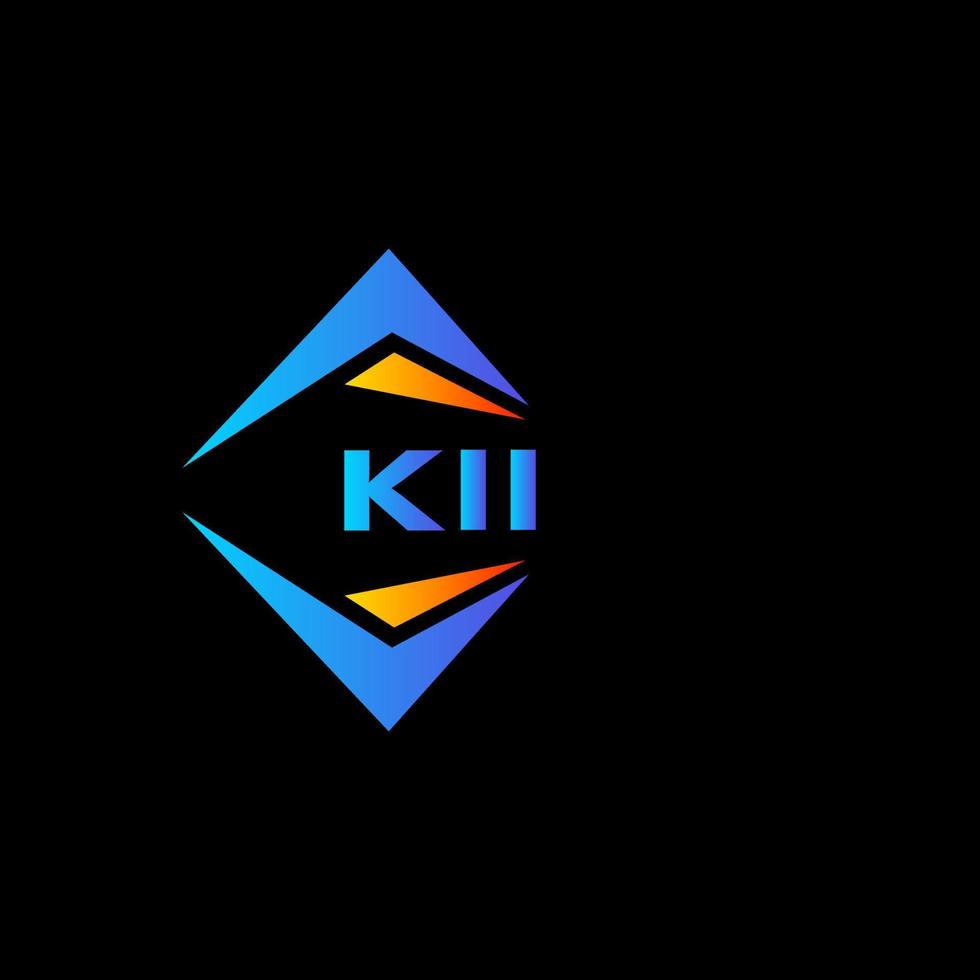 kii resumen tecnología logo diseño en negro antecedentes. kii creativo iniciales letra logo concepto. vector