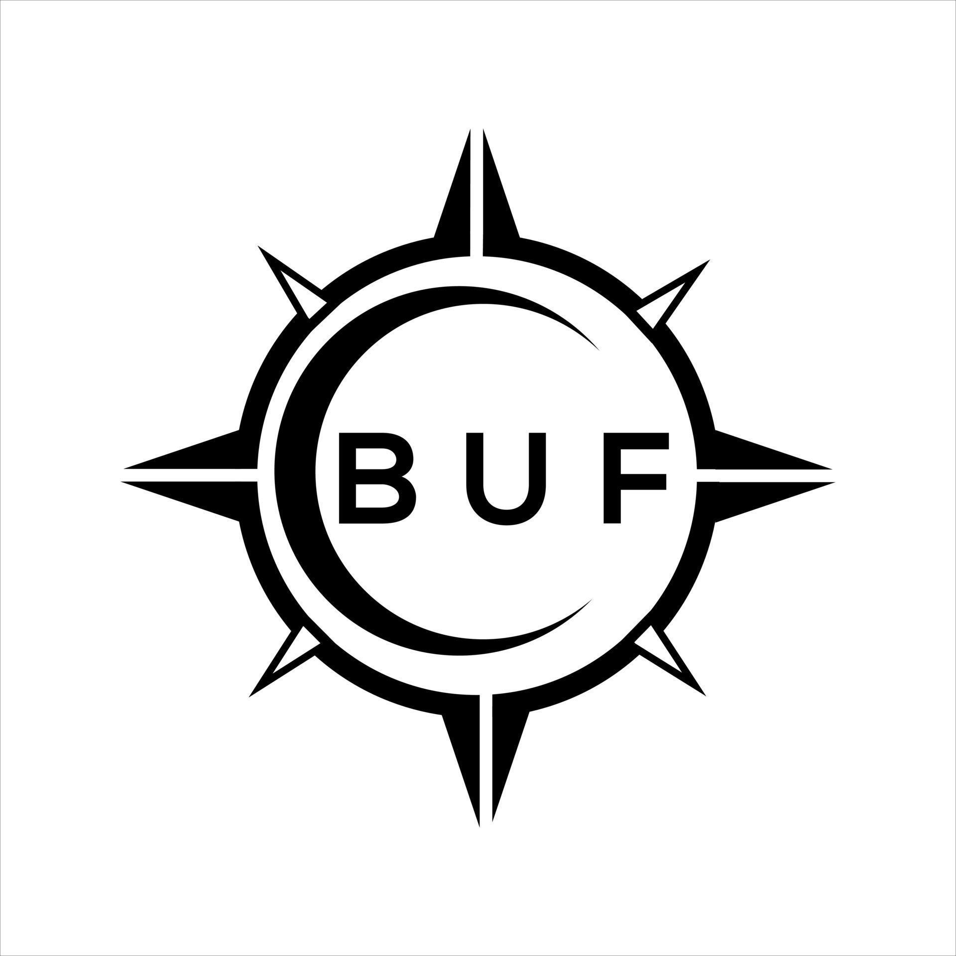 BUF abstract technology circle setting logo design on white background