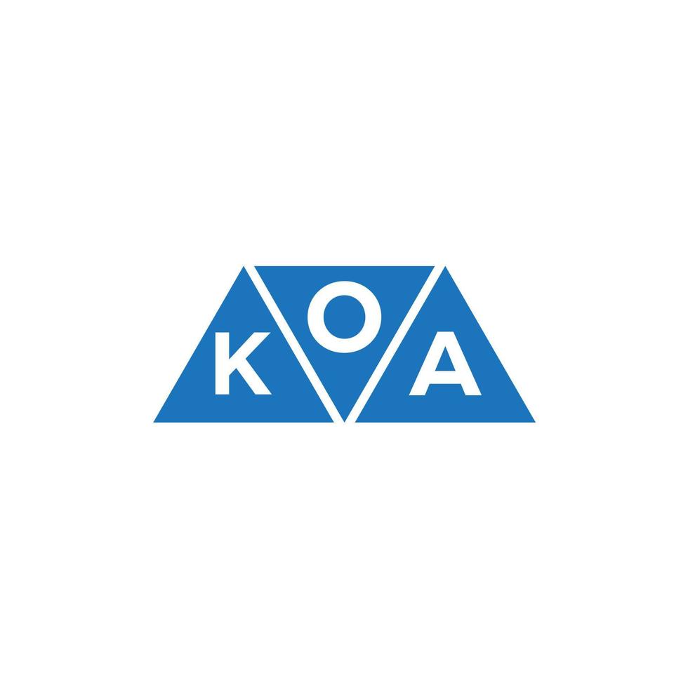 OKA abstract initial logo design on white background. OKA creative initials letter logo concept. vector