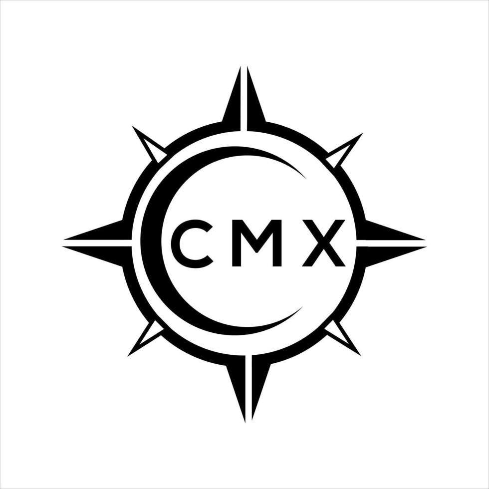 CMX abstract technology circle setting logo design on white background. CMX creative initials letter logo. vector