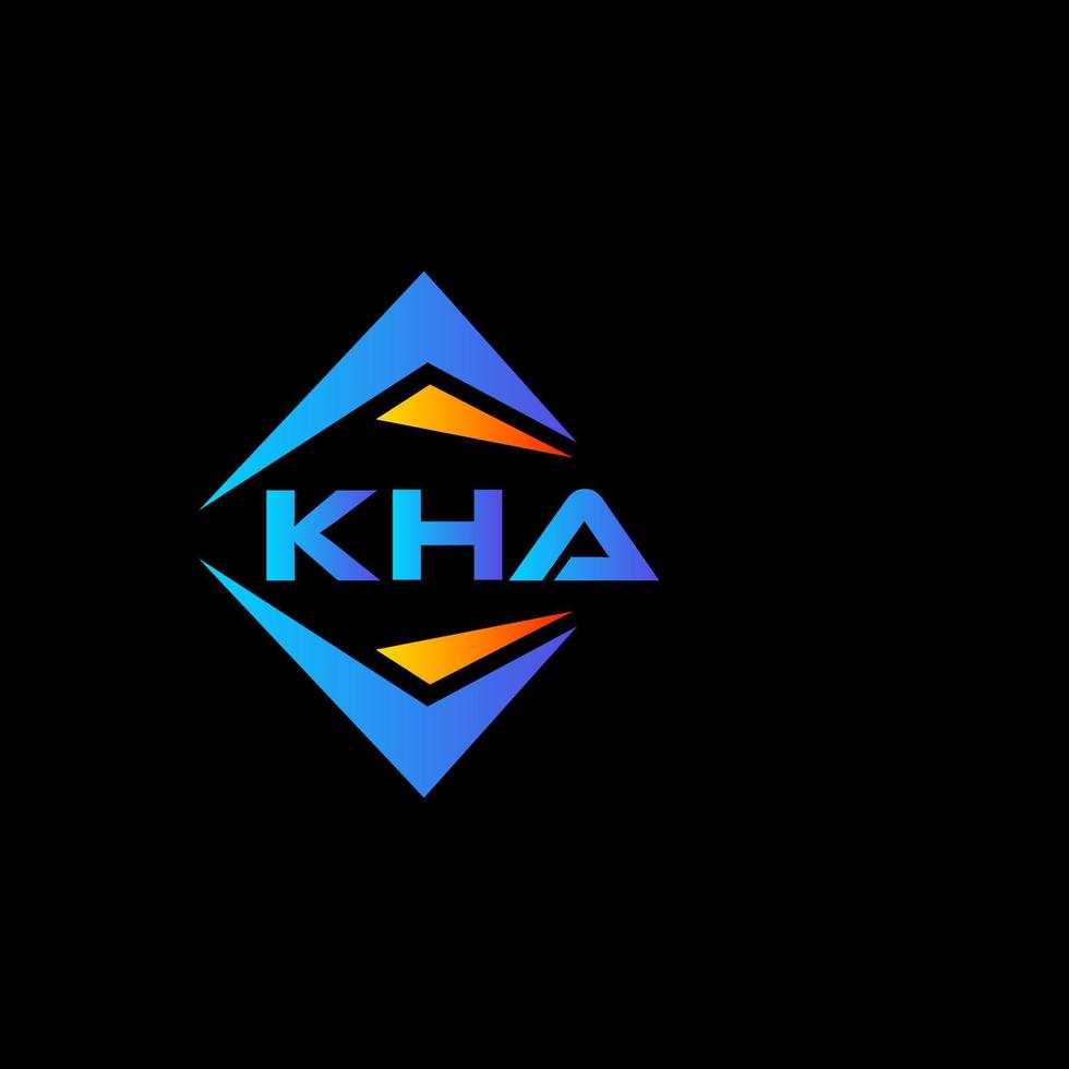 kha resumen tecnología logo diseño en negro antecedentes. kha creativo iniciales letra logo concepto. vector