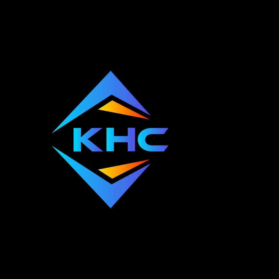 KHC abstract technology logo design on Black background. KHC creative initials letter logo concept. vector