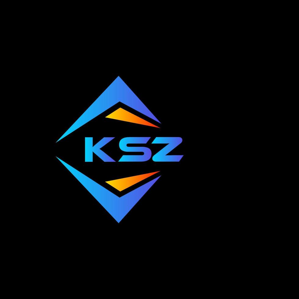 KSZ abstract technology logo design on Black background. KSZ creative initials letter logo concept. vector
