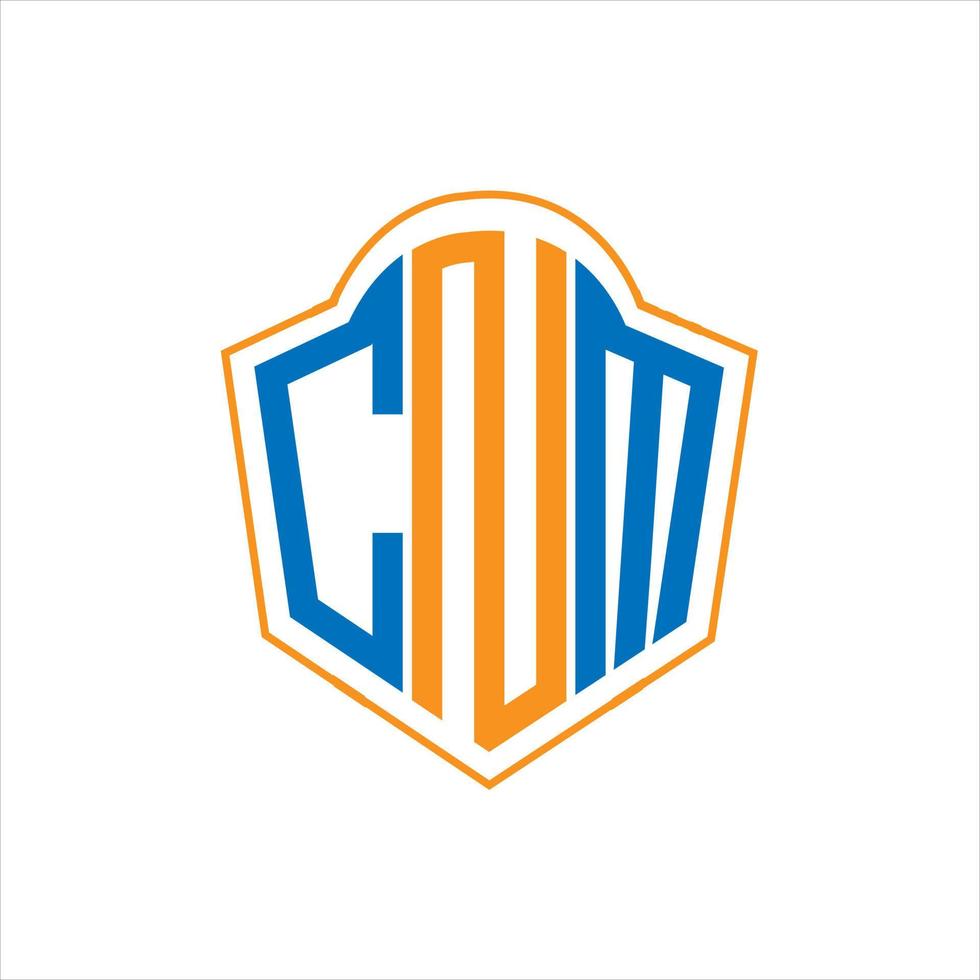 CNM abstract monogram shield logo design on white background. CNM creative initials letter logo. vector