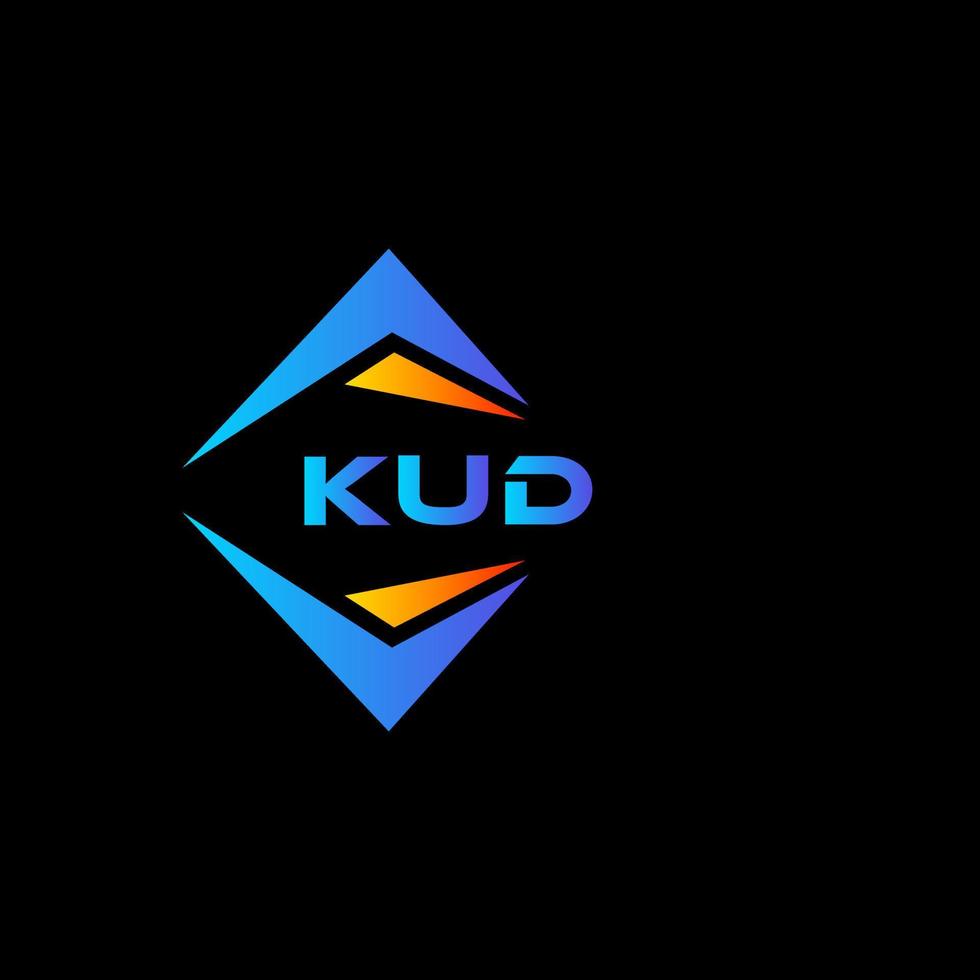 KUD abstract technology logo design on Black background. KUD creative initials letter logo concept. vector