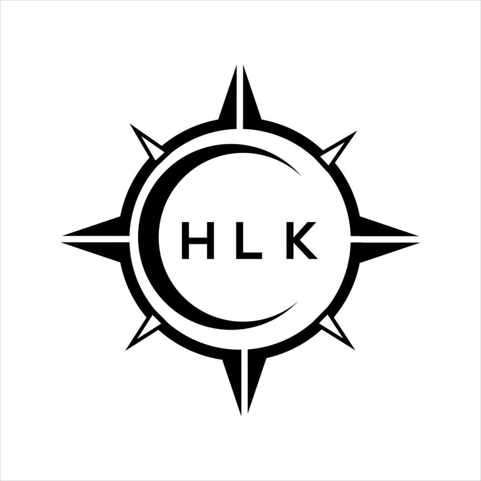 HLK abstract technology circle setting logo design on white background. HLK creative initials letter logo. vector