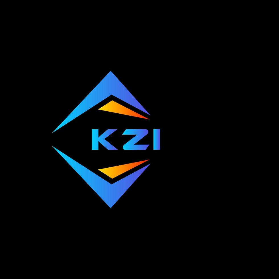 KZI abstract technology logo design on Black background. KZI creative initials letter logo concept. vector