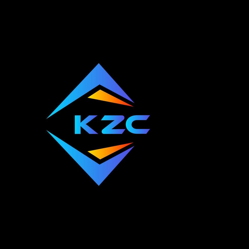 KZC abstract technology logo design on Black background. KZC creative initials letter logo concept.KZC abstract technology logo design on Black background. KZC creative initials letter logo concept. vector