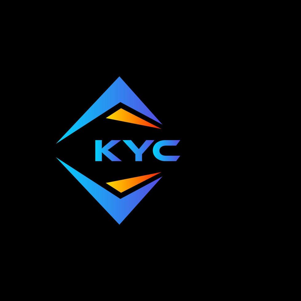 kyc resumen tecnología logo diseño en negro antecedentes. kyc creativo iniciales letra logo concepto. vector