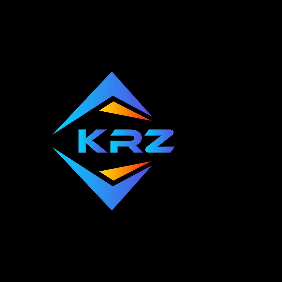 krz resumen tecnología logo diseño en negro antecedentes. krz creativo iniciales letra logo concepto. vector