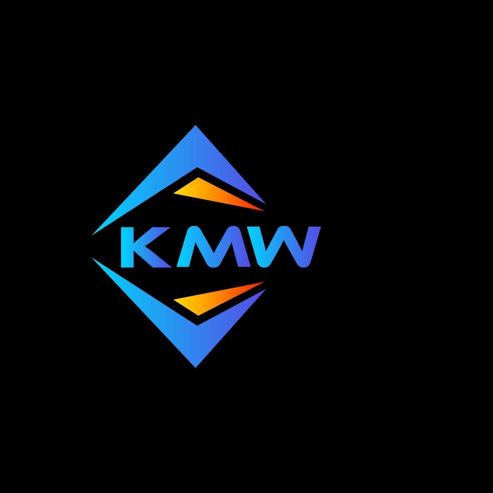 KMW abstract technology logo design on Black background. KMW creative initials letter logo concept. vector