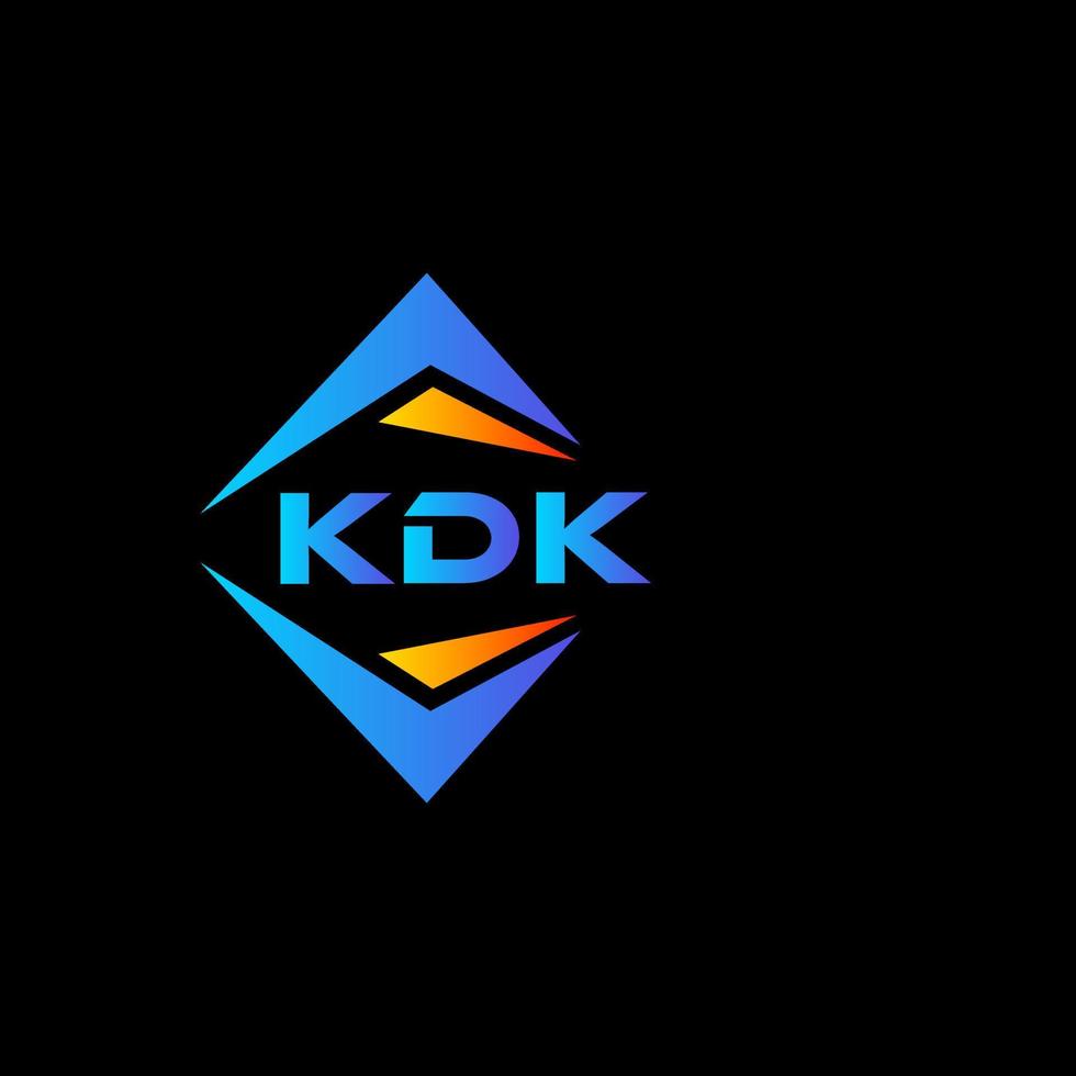 KDK abstract technology logo design on Black background. KDK creative initials letter logo concept. vector