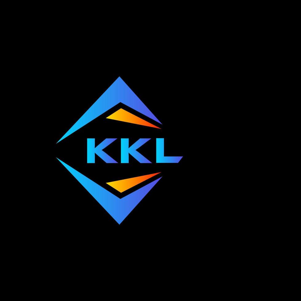 KKL abstract technology logo design on Black background. KKL creative initials letter logo concept. vector