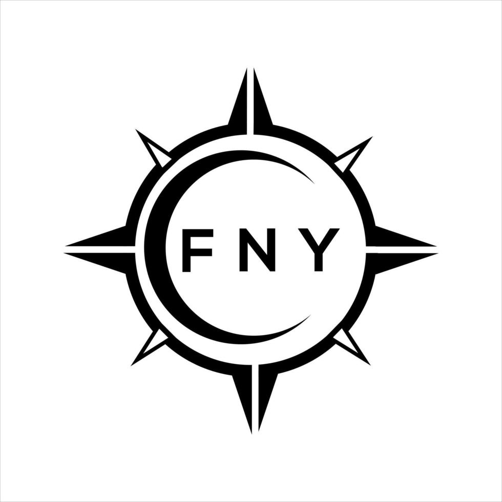 fny resumen tecnología circulo ajuste logo diseño en blanco antecedentes. fny creativo iniciales letra logo. vector