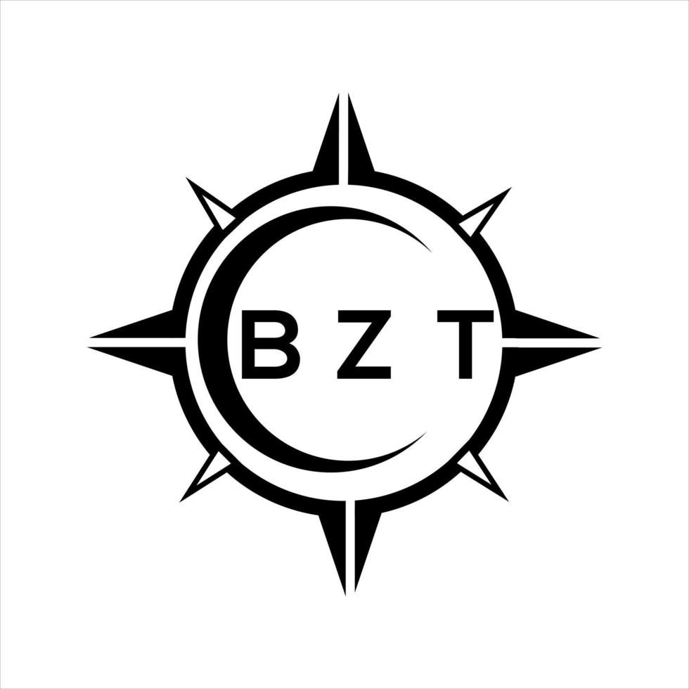 bzt resumen tecnología circulo ajuste logo diseño en blanco antecedentes. bzt creativo iniciales letra logo. vector