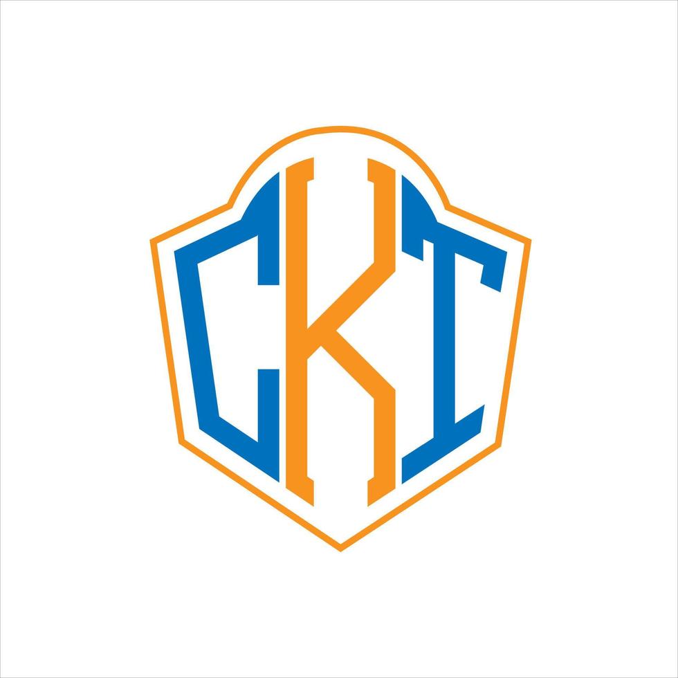 ckt resumen monograma proteger logo diseño en blanco antecedentes. ckt creativo iniciales letra logo. vector