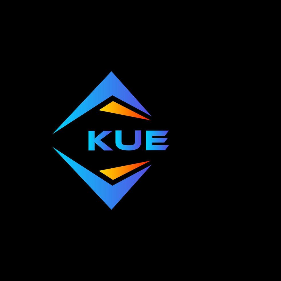 kue resumen tecnología logo diseño en negro antecedentes. kue creativo iniciales letra logo concepto. vector