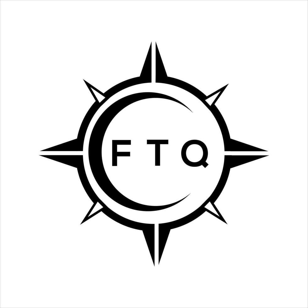 FTQ abstract technology circle setting logo design on white background