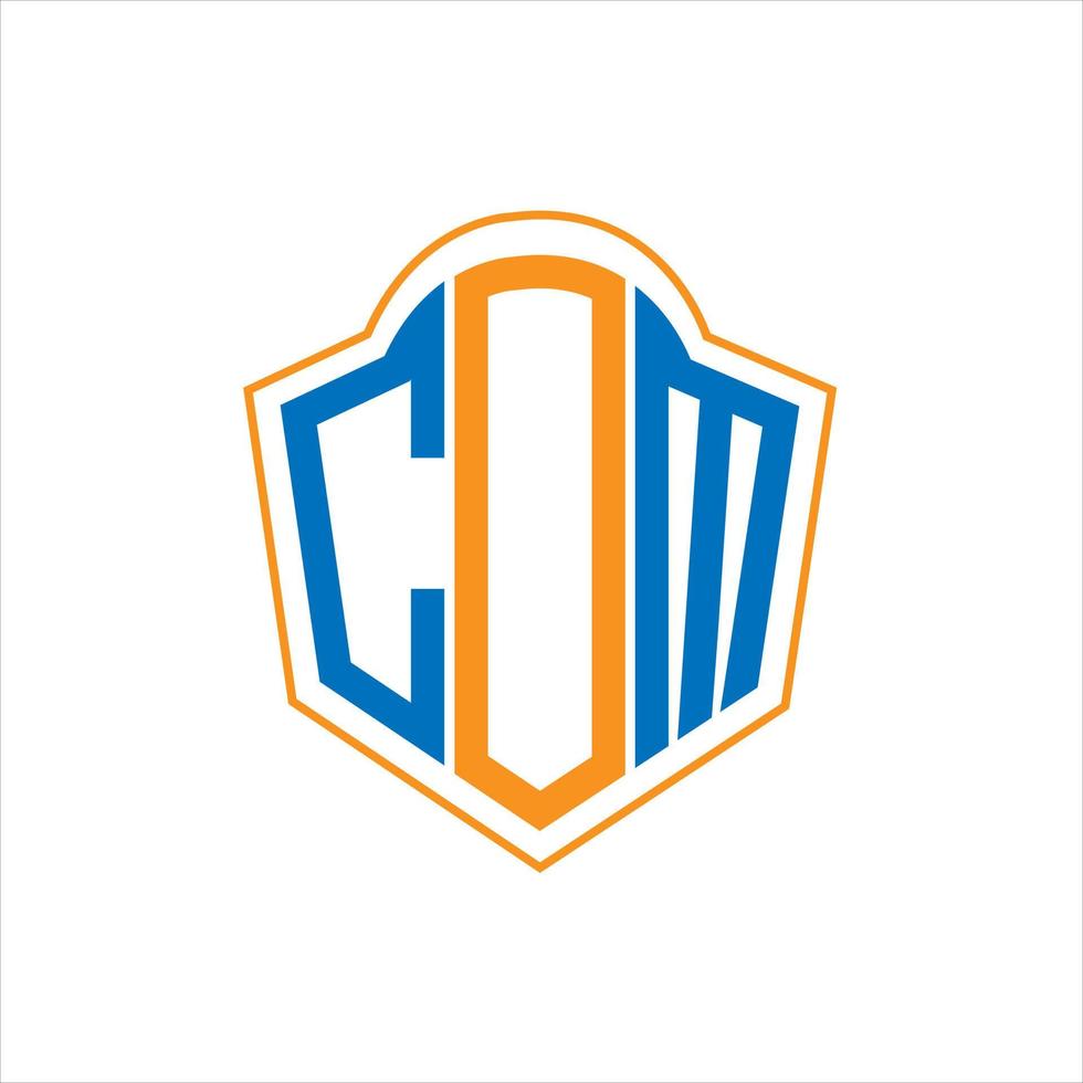 COM abstract monogram shield logo design on white background. COM creative initials letter logo. vector