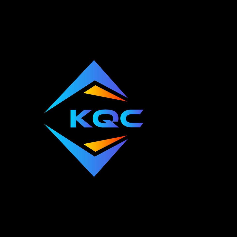 kqc resumen tecnología logo diseño en negro antecedentes. kqc creativo iniciales letra logo concepto. vector