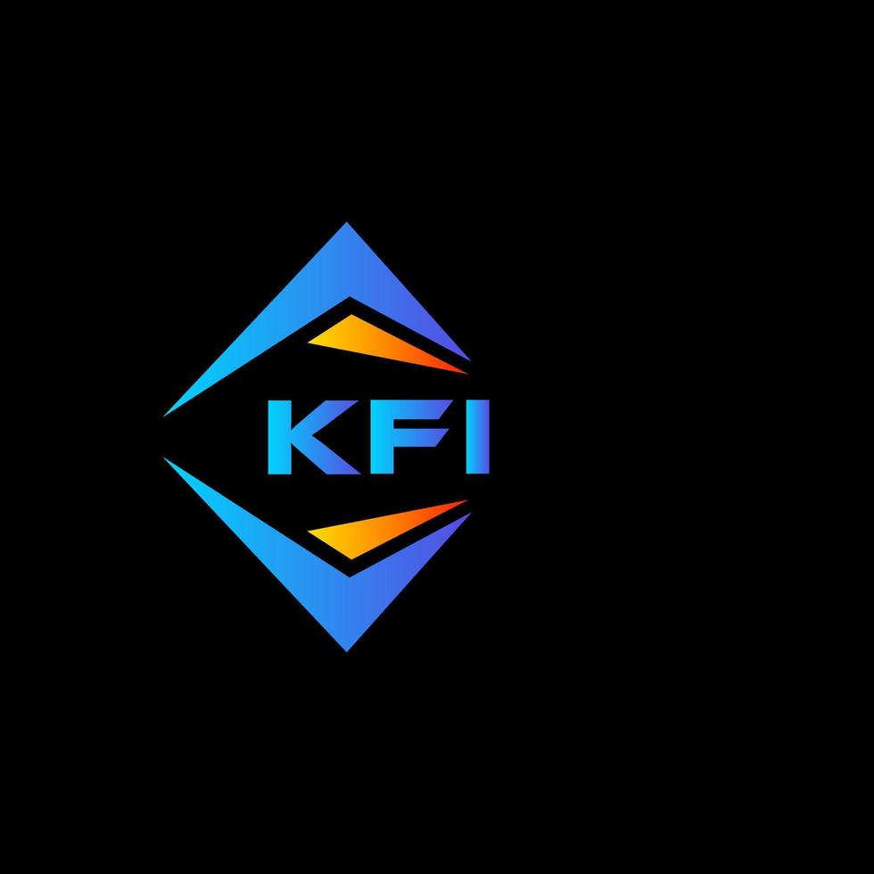 KFI abstract technology logo design on Black background. KFI creative initials letter logo concept. vector