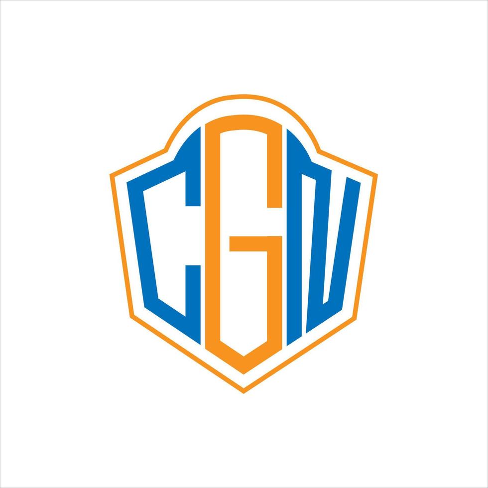 CGN abstract monogram shield logo design on white background. CGN creative initials letter logo. vector