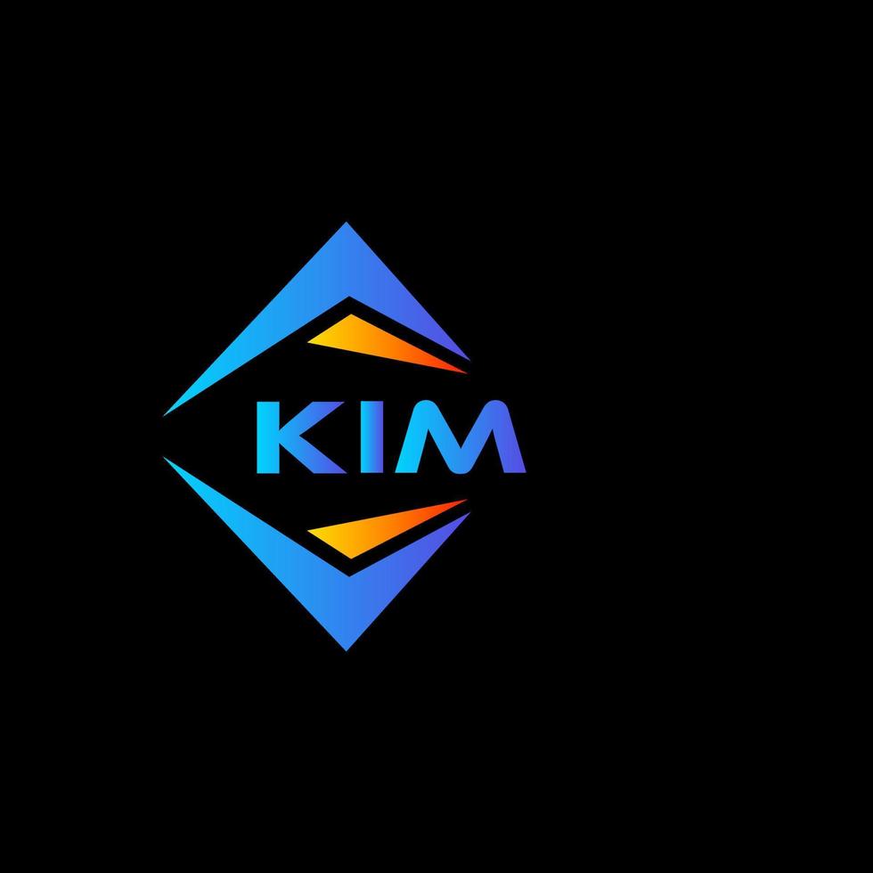 KIM abstract technology logo design on Black background. KIM creative initials letter logo concept. vector