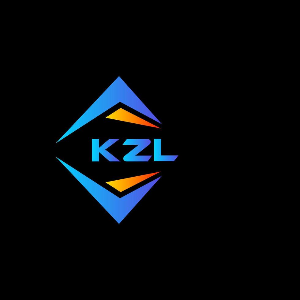 KZL abstract technology logo design on Black background. KZL creative initials letter logo concept. vector