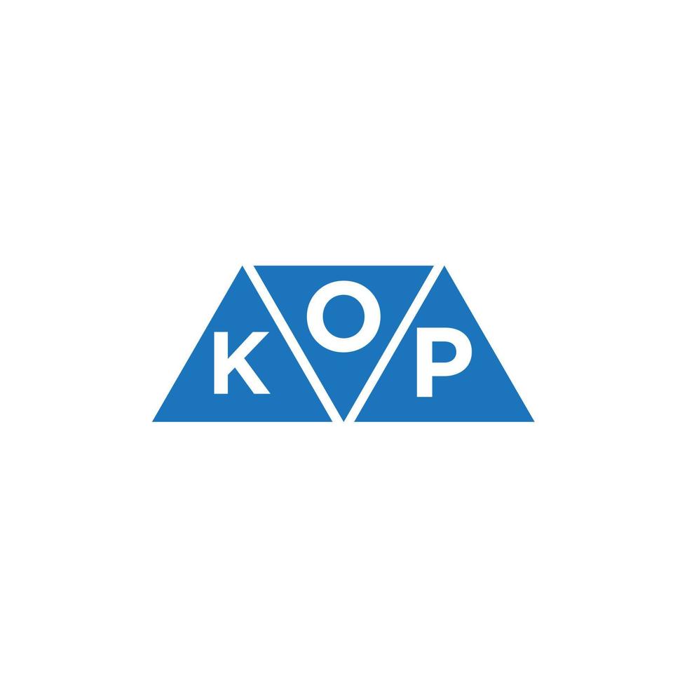 okp resumen inicial logo diseño en blanco antecedentes. okp creativo iniciales letra logo concepto. vector