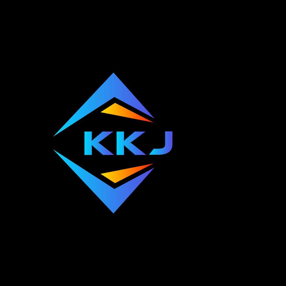 KKJ abstract technology logo design on Black background. KKJ creative initials letter logo concept. vector