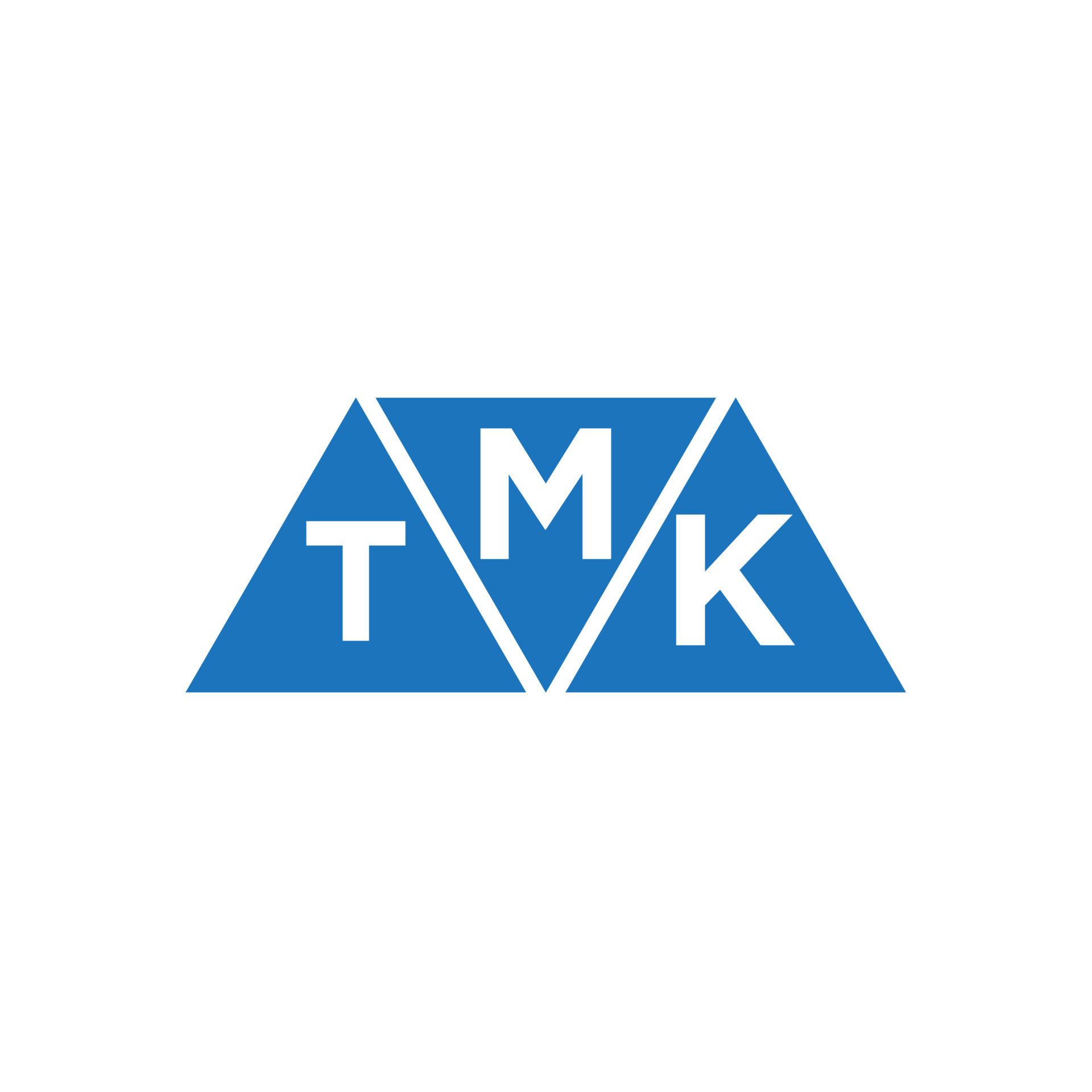 MTK abstract initial logo design on white background. MTK creative ...