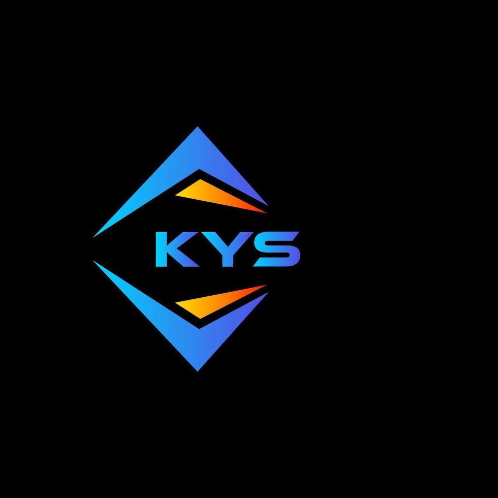 KYS abstract technology logo design on Black background. KYS creative initials letter logo concept. vector