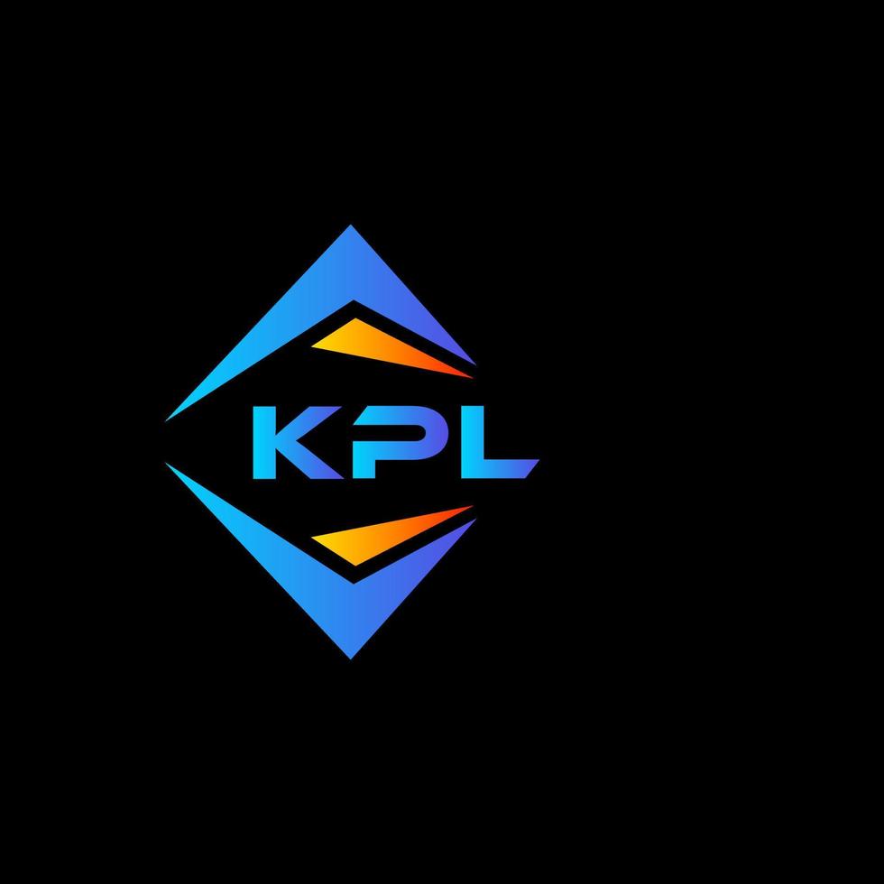 kpl resumen tecnología logo diseño en negro antecedentes. kpl creativo iniciales letra logo concepto. vector