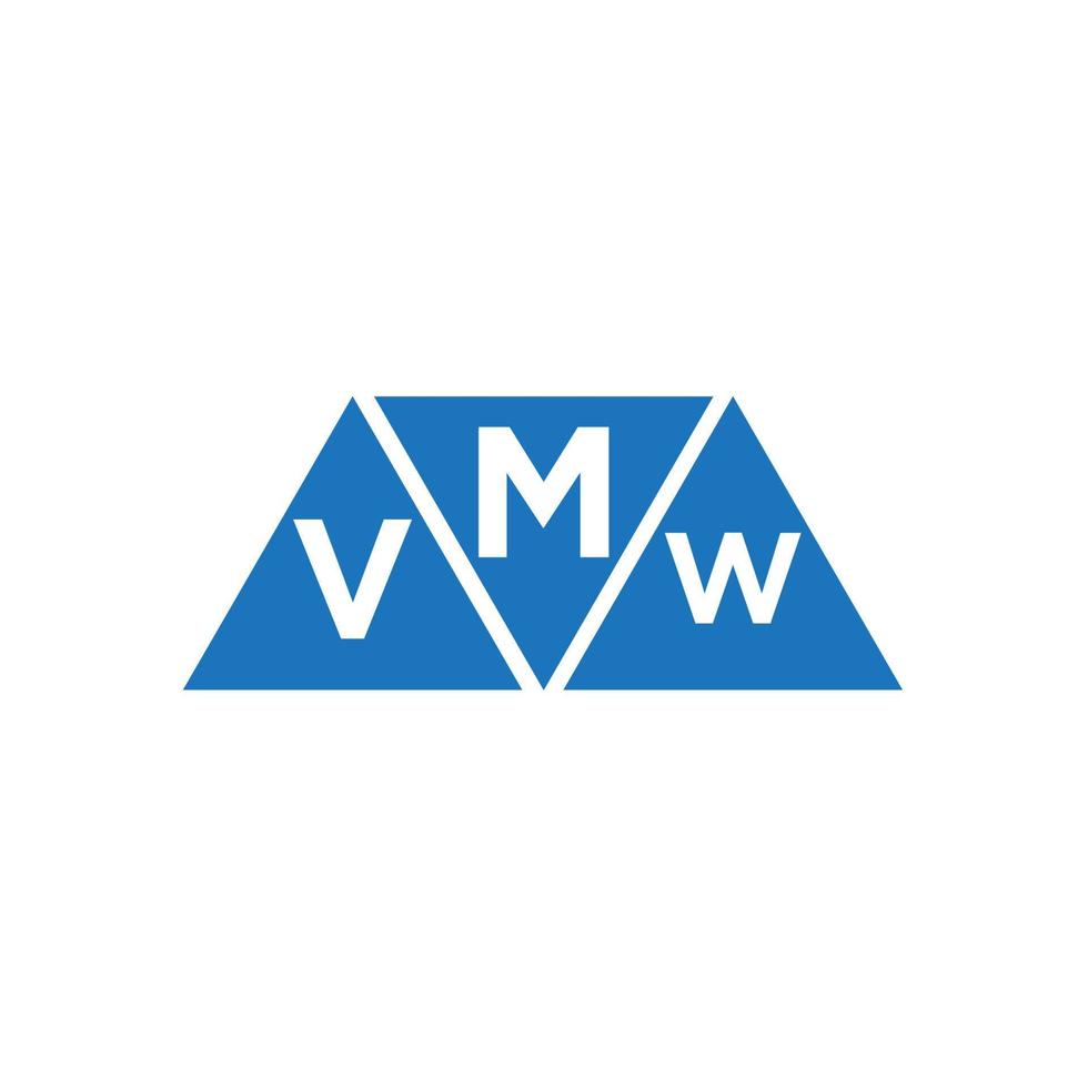 MVW abstract initial logo design on white background. MVW creative initials letter logo concept. vector